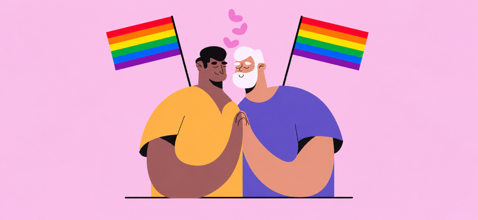 LGBTQ+ couple building trust through healthy communication